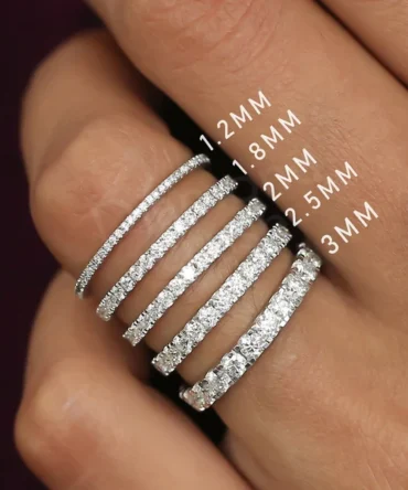 9k Moissanite Full Eternity Wedding Band