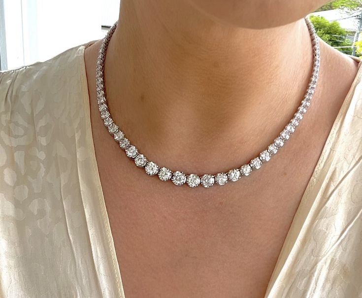 Tennis Diamond Necklace for Woman