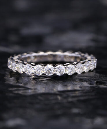 Full Eternity Round Cut Diamond Wedding Band