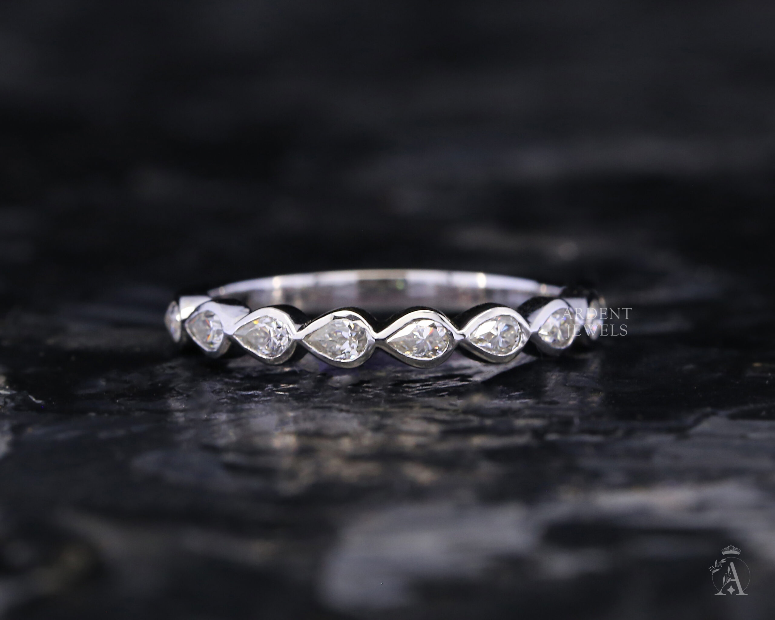 Hexagon Teal Gemstone Ring