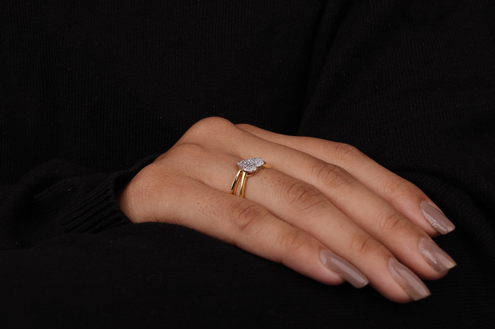 Heart diamond shapes Ring - Image 3