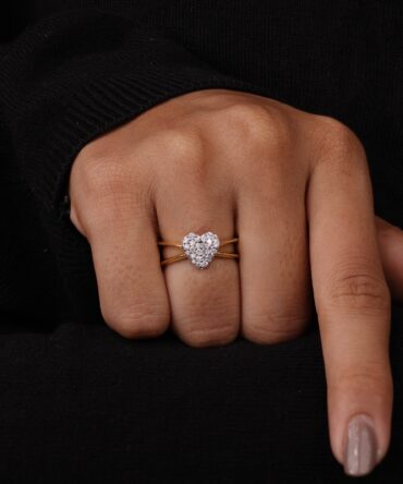 Heart diamond shapes Ring